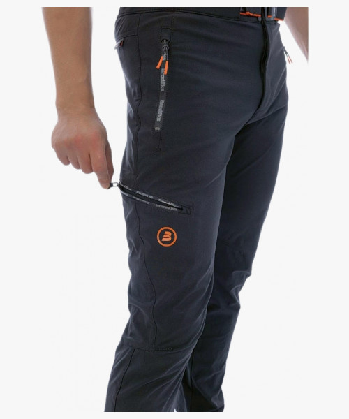 Брюки мужские летние Brodeks Urban KS316 приталенные, материал стрейч, цвет чёрный