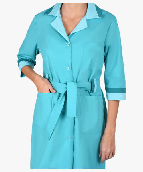 Халат СИРИУС-ФЛОРА женский светло-бирюзовый (СТ)