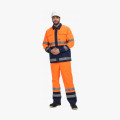 Костюм для дорожника (тк.Смесовая,210) п/к, оранжевый/т.синий