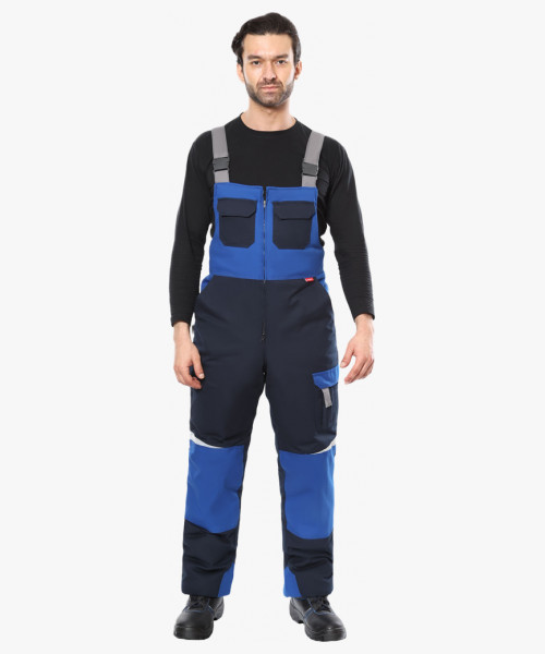 Костюм СИРИУС-ФАВОРИТ-МЕГА-РОСС зимний, куртка, п/к, тёмно-синий с васильковым, серым и СОП