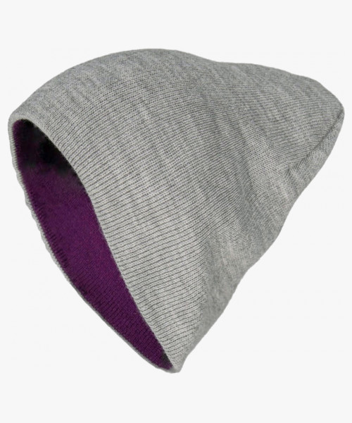 Шапка Brodeks Light Bicolor, цвет фиолетовый, серый