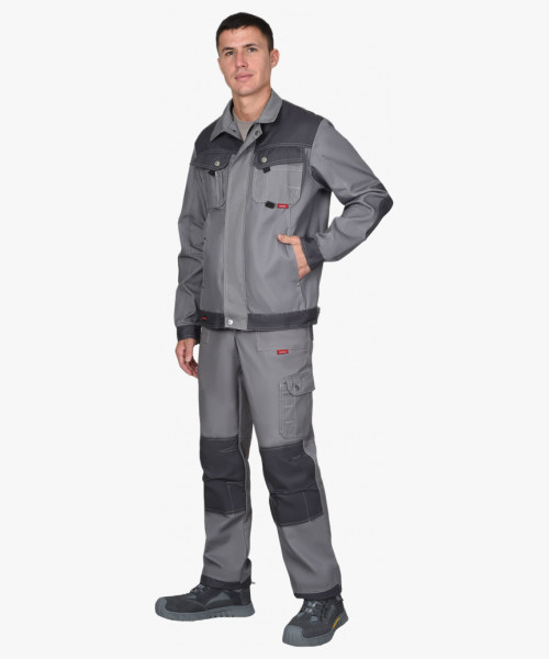 Куртк. СИРИУС-ВЕСТ-ВОРК ср. серый с т.серым пл. 275 г/кв.м