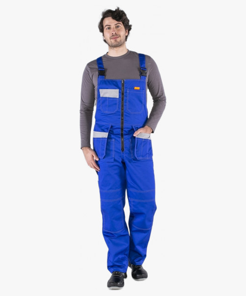 Костюм Союз-Профессионал-2 (тк.Балтекс,240) п/к, васильковый/св.серый/оранжевый