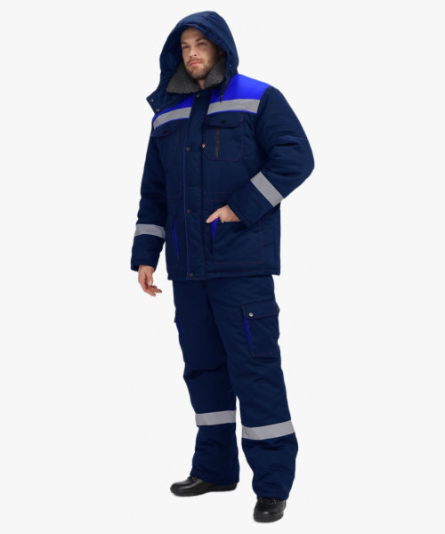 Костюм зимний Нейч-2 Премиум СОП К. (тк.Смесовая,240) п/к, т.синий/васильковый