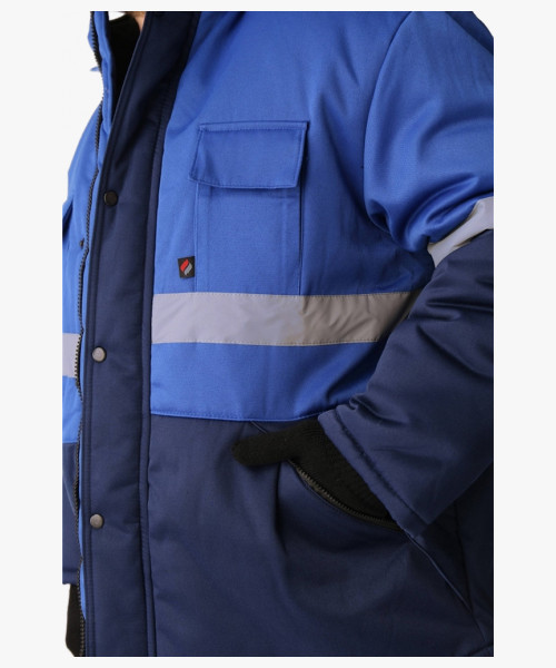 Костюм зимний Профи-Норд (Смесовая, 250) п/к, темно-синий/васильковый