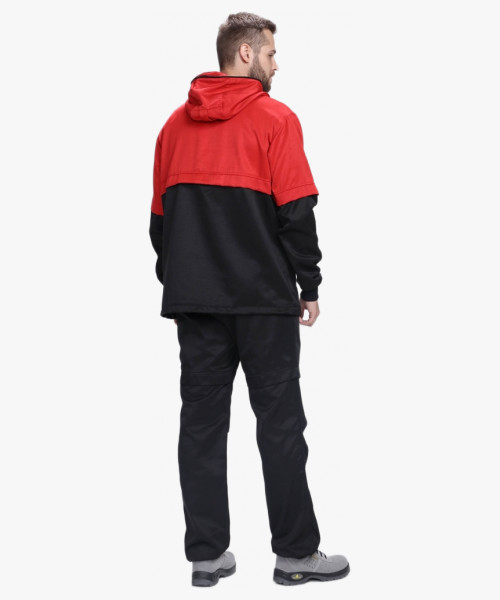 Костюм мужской Защита (тк.Смесовая,240), красный/черный