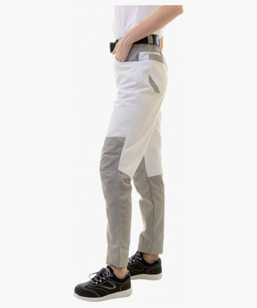 Брюки рабочие женские Brodeks KS328, цвет белый, серый