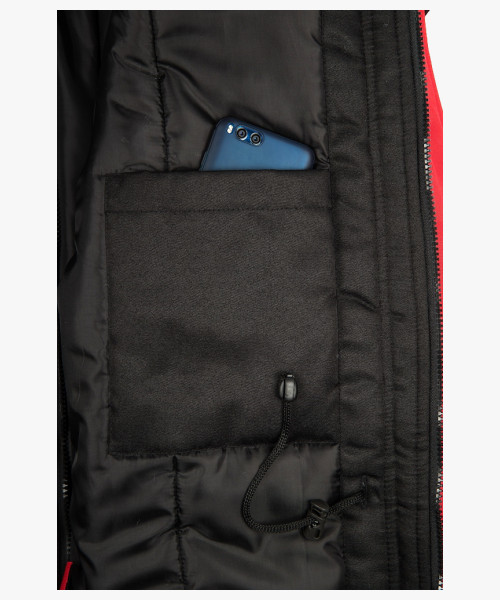 Костюм зимний Титан (Смесовая, 210) п/к, черный/красный