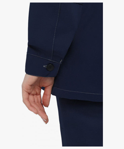 Костюм женский летний Веснис-1 СОП (тк.Саржа,250) брюки, т.синий/васильковый