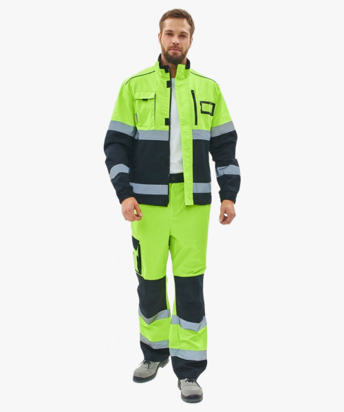 Костюм сигнальный PROFLINE ProfLineSpecialist-1 (тк.Смесовая МВО,240) брюки, желтый/черный