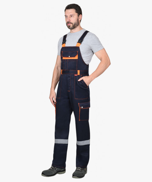 Костюм СИРИУС-ТИТАН куртка, полукомбинезон синий с оранжевым и СОП