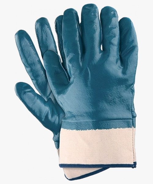 Перчатки нитриловые полный облив манжет крага (12 пар)