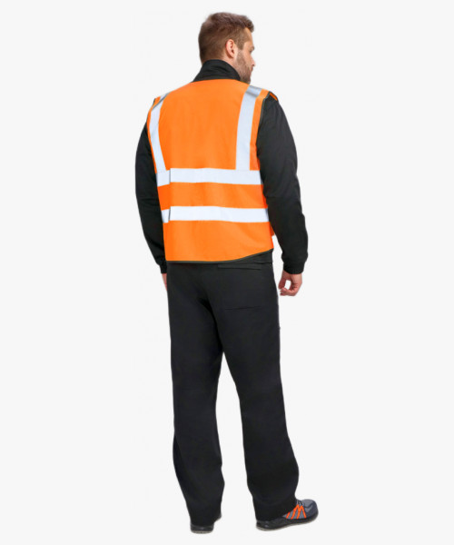 Жилет сигнальный ProfLineLeader СОП-4 (тк.Полиэфир,130), оранжевый