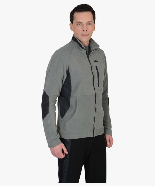 Куртка флисовая СИРИУС-АКТИВ серая отделка черная