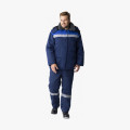Костюм зимний Труженик-Ультра (тк.Смесовая,210) брюки, т.синий/васильковый