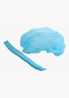 Шапочка одноразовая Шарлотта (спандбонд) голубая, (упак.100 шт.)(НДС 20%)