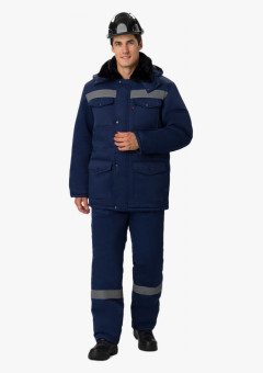 Костюм зимний Мастер (Смесовая, 210) п/к, темно-синий