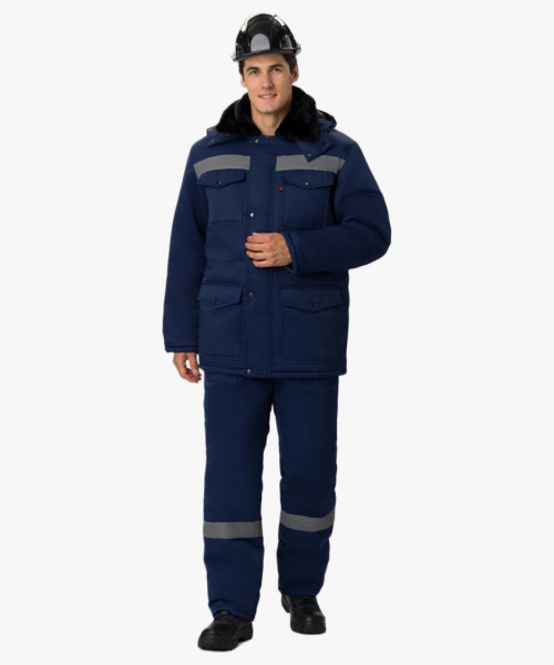 Костюм зимний Мастер (Смесовая, 210) п/к, темно-синий