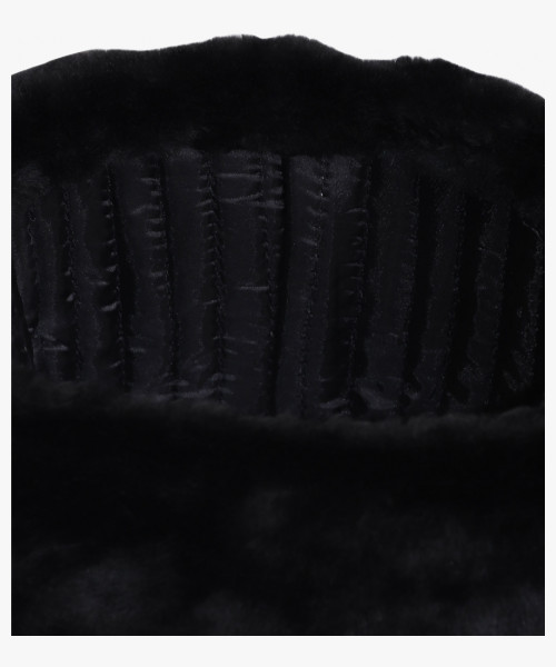 Шапка-ушанка (мутон искусственный) чёрная