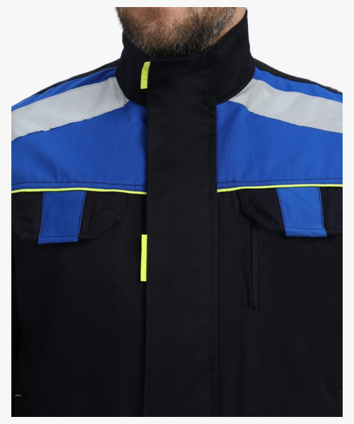 Костюм Бостон (тк.Саржа,320) п/к, т.синий/васильковый