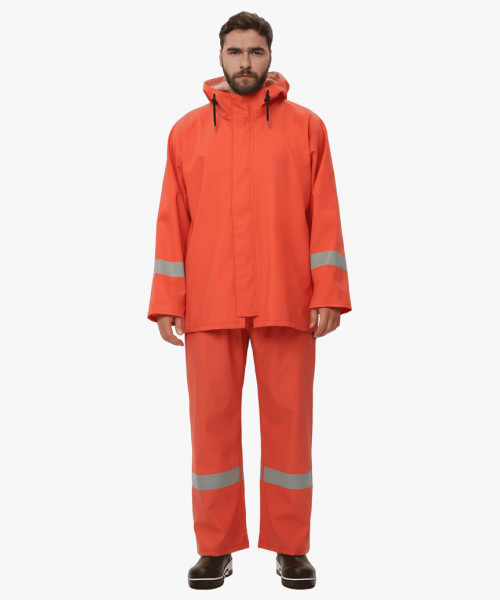 Костюм влагозащитный для рыбаков ProfLineSpecialist СОП (ПВХ,550), оранжевый