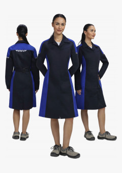 Халат женский ProfLineSpecialist (тк. Смесовая, 240 г/м2), тёмно-синий, васильковый