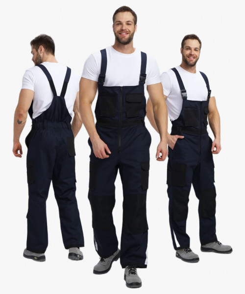 Полукомбинезон Милан CH (тк.Смесовая,260), т.синий/черный