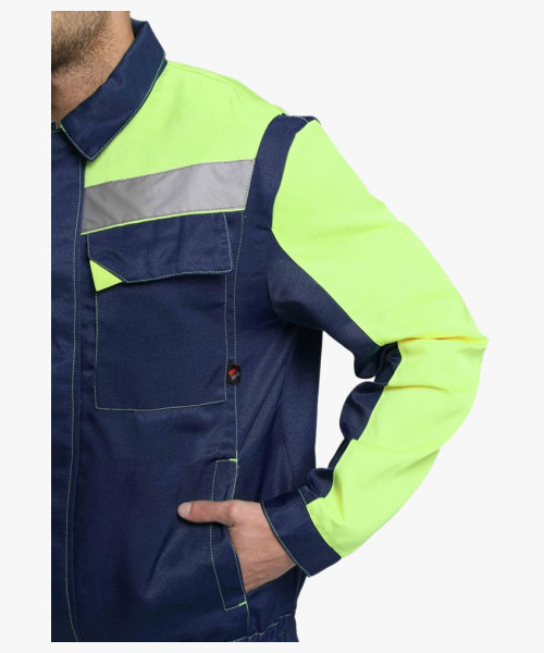 Костюм Сфера NEW (тк.Смесовая,210) п/к, т.синий/лимонный