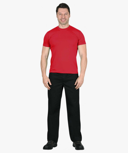 Футболка красная СИРИУС-СТАНДАРТ 160г/м2 в уп.100 шт. за шт.