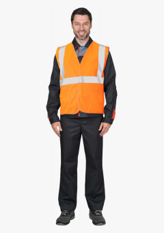 Жилет сигнальный СИРИУС класс 2, 3 СОП (трик.120 гр/м2, карманы) оранжевый