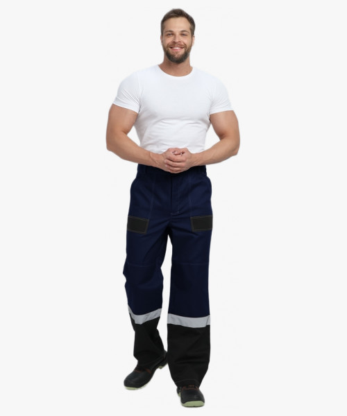 Костюм Виват-1 Премиум CH МВО (тк.Смесовая,240) брюки, т.синий/черный/васильковый