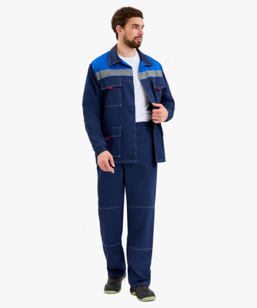 Костюм Бренд (тк.Саржа,240) брюки, синий/васильковый