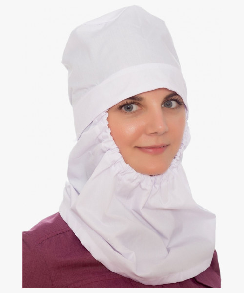 Подшлемник балаклава ХАССП с пелериной (тк.Оптима), белый