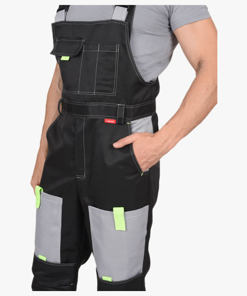 Костюм СИРИУС-ФАВОРИТ куртка, п/к черный со св.серым