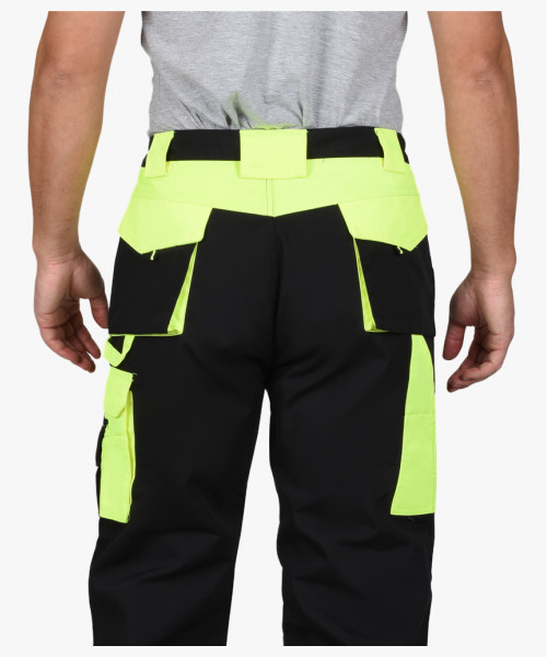 Костюм СИРИУС-ОНИКС куртка, брюки черный с лимонным