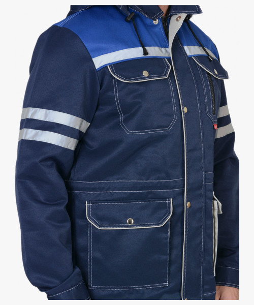 Костюм СИРИУС-ЛИДЕР куртка, п/к т.синий с васильком и молочным, СОП