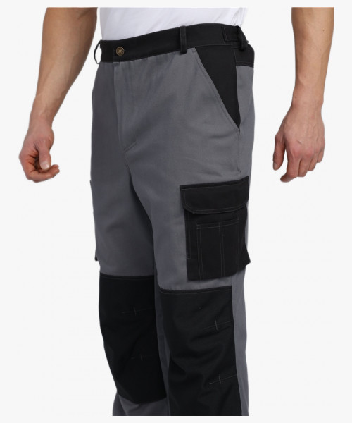 Брюки Милан CH (тк.Смесовая,260), т.серый/черный