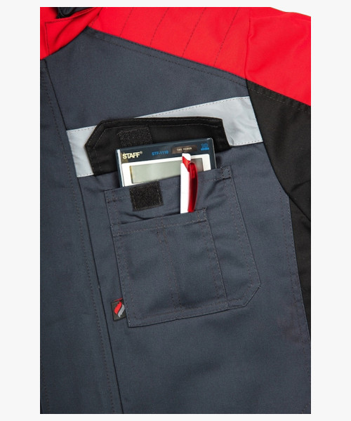 Костюм зимний Вектрон-2 СОП (тк.Смесовая,240) п/к, черный/красный/серый