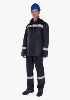 Костюм антистатический Эксперт-Ойл НМВО (тк.Смесовая,255/Оксфорд) п/к, т.синий/черный