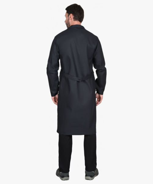 Халат мужской х/б диагональ чёрный