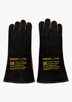 Перчатки (краги) спилковые термозащитные ProfLineLeader, черный