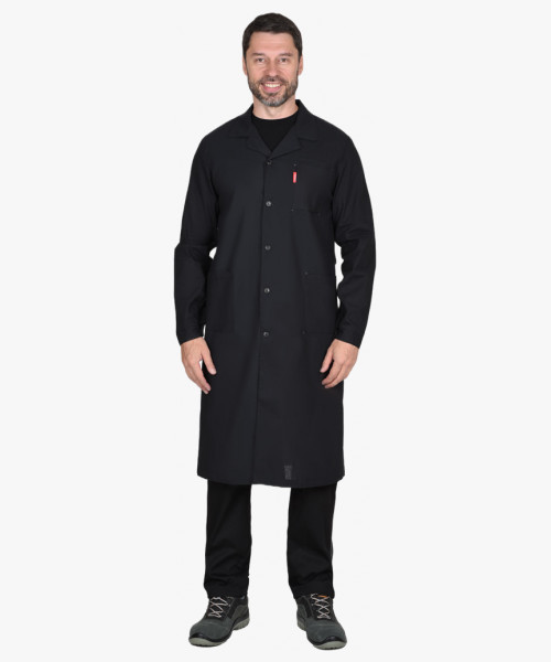 Халат мужской х/б бязь чёрный