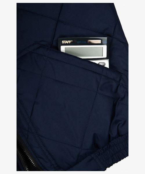 Куртка демисезонная Бомбер-Люкс (тк.Дюспо), т.синий