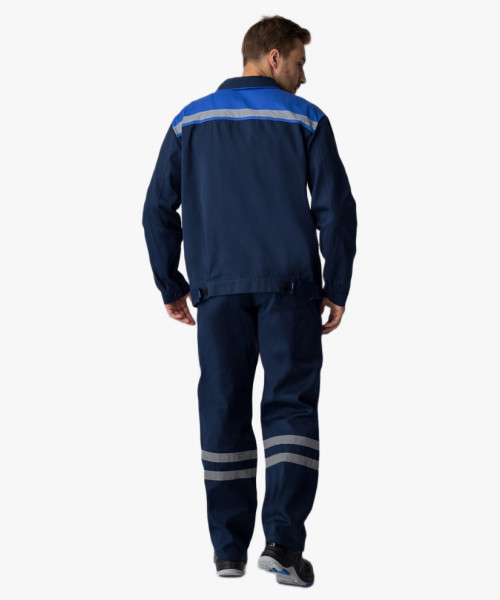 Костюм для ИТР (тк.Саржа,250) п/к, т.синий/васильковый