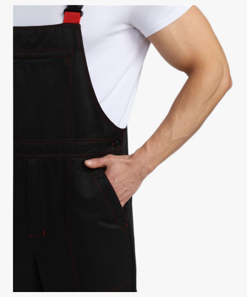 Костюм Нейч-2 СОП с капюшоном К. (тк.Смесовая,210) п/к, черный/красный