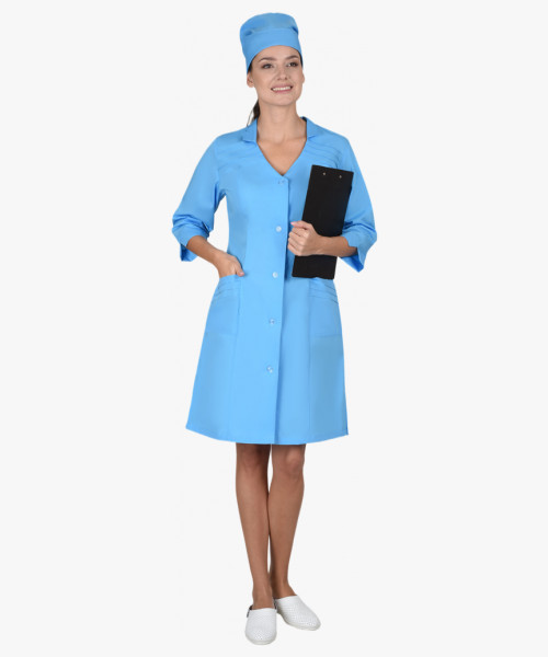 Халат СИРИУС-ЛИМА женский голубой