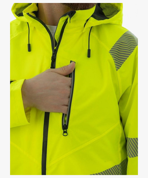 Куртка-парка сигнальная летняя Brodeks KS223, цвет жёлтый
