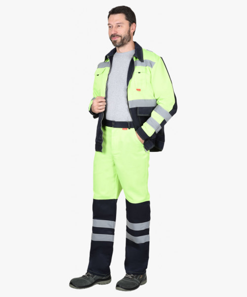 Костюм мужской СИРИУС-МАГИСТРАЛЬ-ЛЮКС куртка, брюки, лимонный