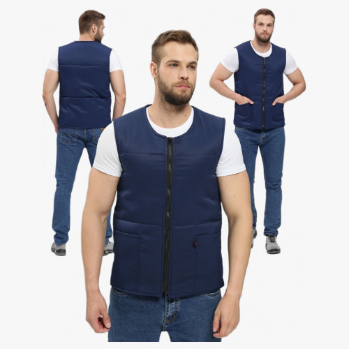 Жилет утепленный База (тк.Смесовая,210), т.синий