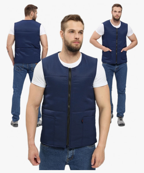 Жилет утепленный База (тк.Смесовая,210), т.синий